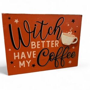 Ashland Orange Coffee Sign with Black and White Accents